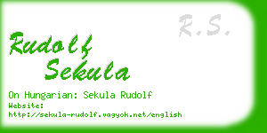 rudolf sekula business card